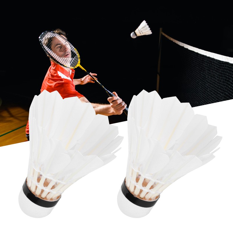 12pcs Badminton Balls Feather Badminton Shuttlecocks Indoor Outdoor Sports Accessory