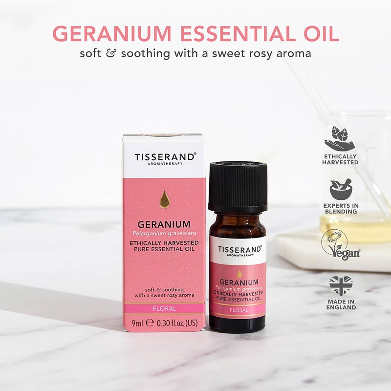 Tisserand Aromatherapy - Geranium Essential Oil - Ethically Harvested -