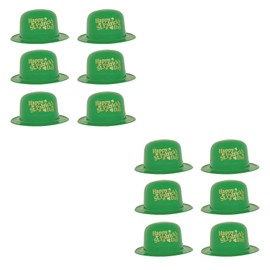 Beistle S33165AZ12 Derby Hats, Green/Gold
