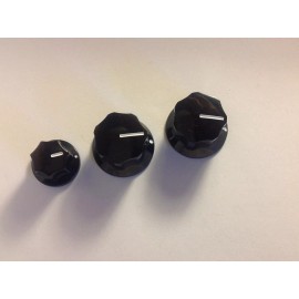 Axegrinderz Guitar Tone Products Set of 3 US Spec 1/4 inch Solid Shaft Set Screw Knobs for J Style Bass