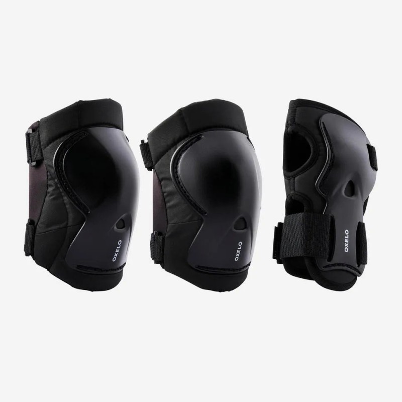 Kit Protecciones De Patinaje 3x2 Niños Oxelo Negro S Negro