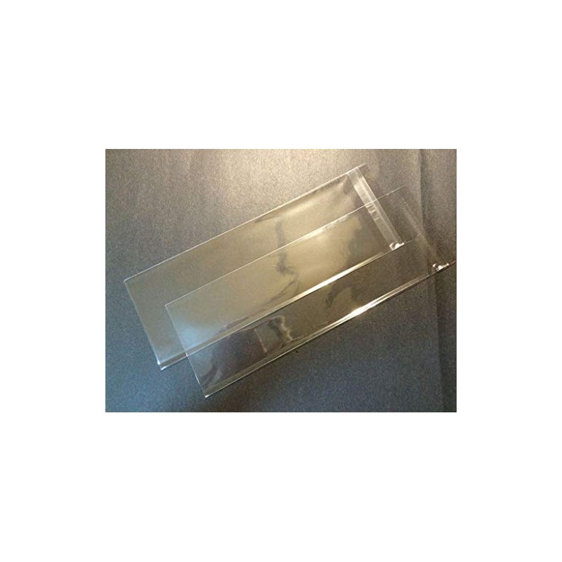 UNIQUEPACKING 100 Pcs 3x8 Clear Resealable Recloseable Cellophane/Cello Polypropylene Bags