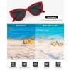 MUDIWRLO Cat Eye Sunglasses for Women Trendy TR90 Sun Shade