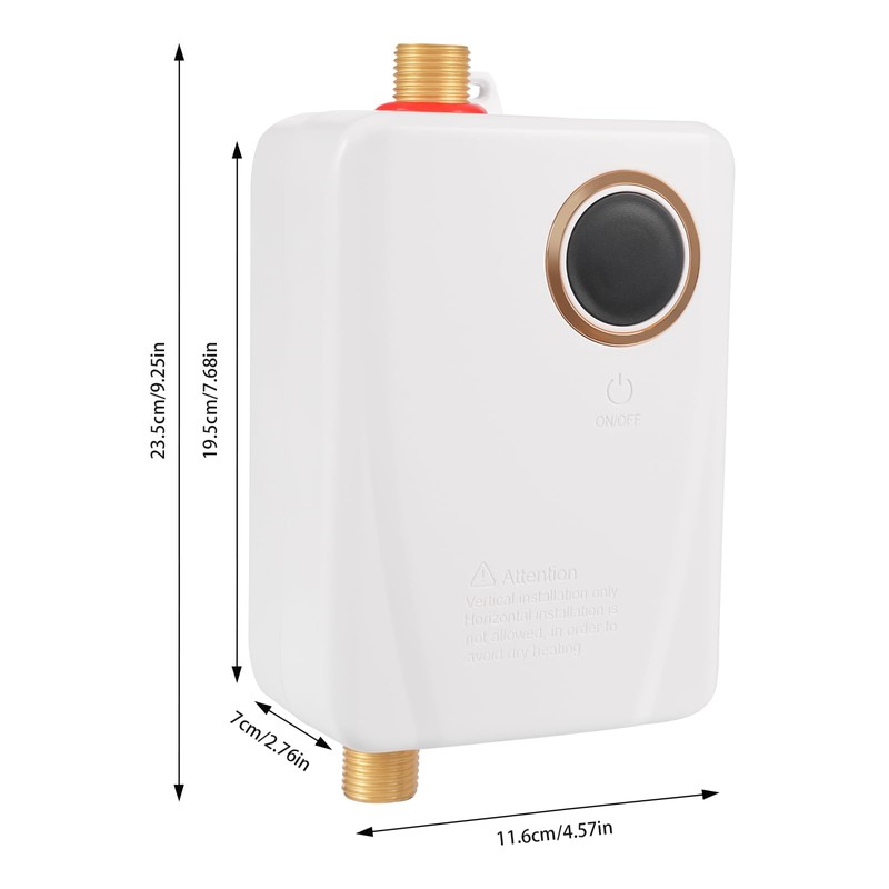 3KW Electric Tankless Water Heater, 110V Electric Water Heater with