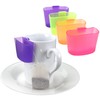 Iconikal Hook on Mug Tea Bag Holder Set, 4-Pack Purple