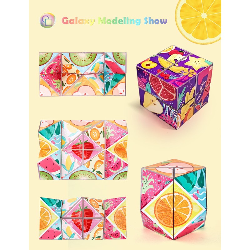 ROXENDA Magic Shape Shifting Star Cube Set,3 Pack 2 in