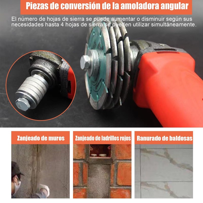 Adaptador de Amoladora Angular, M14 Máquina Ranuradora Cambio Rápido de