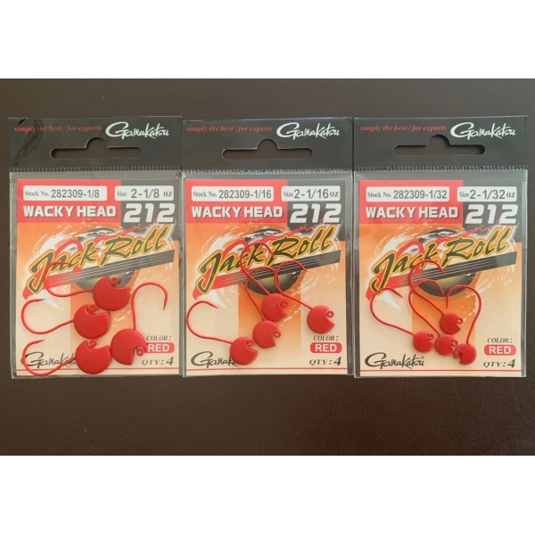 Gamakatsu 3 Pks Gamakatsu Wacky Hooks Jig Heads Flick Shake