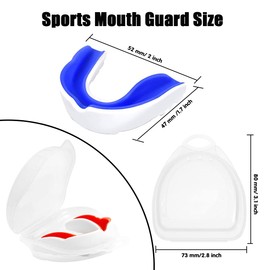 2er Pack Sportmundschutz für Kinder und Jugendliche - Mundschutz für den Sport mit Etui (BPA-frei) für Boxen, Fußball, Hockey, Karate, Rugby für Jungen und Mädchen