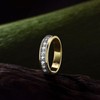 SweetJew Mens wedding Band 925 Sterling Silver Gold Rings For