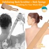 Back Scrubber for Shower Body Scrubber Back Brush with Loofa