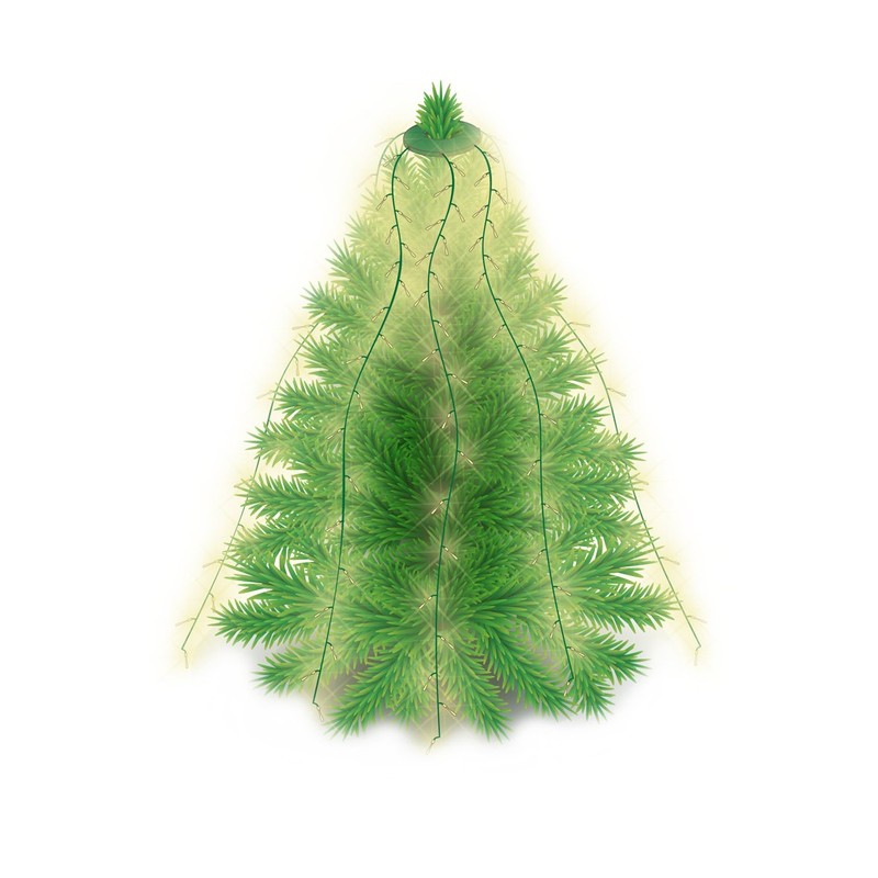 Christmas Workshop 120 Acrylic Icicle Drops Tree Top String Lights