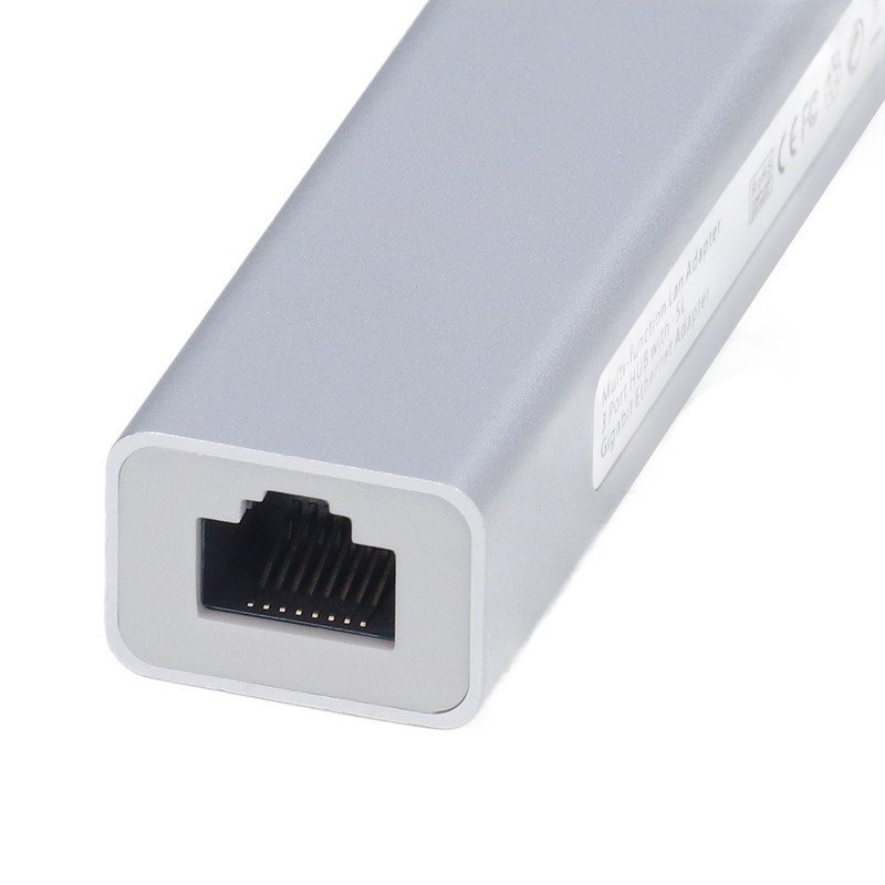 USB 3.0 to Ethernet Adapter 4 in 1 Multiport Multifunction