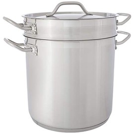 Winware Stainless 16 Quart Double Boiler with Cover