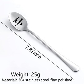 Mom Dad Birthday Christmas Gifts for Grandma Grandpa Engraved Couple Tea Coffee Spoon Set for Boyfriend Girlfriend Anniversary Valentines Day Gift for Wife Husband Wedding Engagement Gift