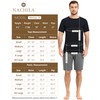 NACHILA Men's Pajamas-Viscose made from Bamboo, Short Sleeve Pajama Top