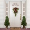 Northlight 28" Berry Pine and Eucalyptus Artificial Teardrop Christmas Swag