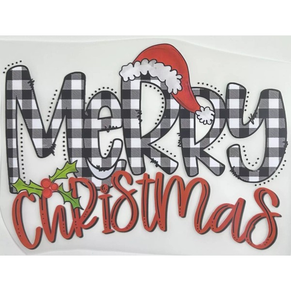 Unbranded Christmas Heat Transfer-"Merr