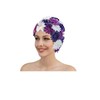 Fashy Fabric Flower Swimming Cap Nylon Purple 3454