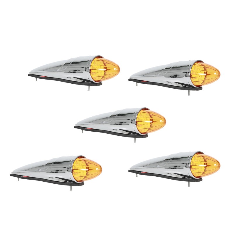 smileracing 5PCS Cab Marker Light 17 LED Amber Top Roof