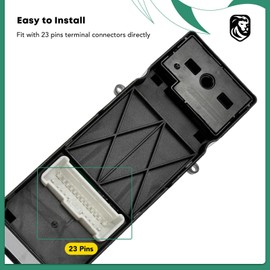 YHTAUTO Master - Interruptor de ventana eléctrica del lado del conductor de repuesto para Honda Accord 2003-2007, solo modelo LX, Sedan 4 puertas, 23 pines, un interruptor de control de ventana de