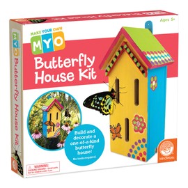 MindWare Make Your Own Butterfly House Kit - Butterfly Craft Kit for Kids Age 5 and Up