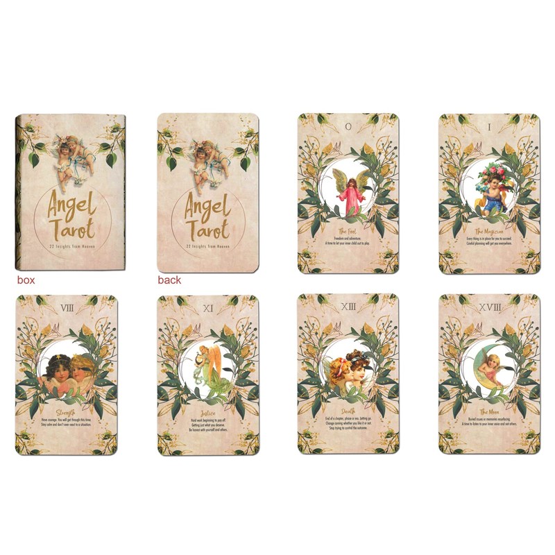 22 Tarot Cards, Weighted Version, Divination [Genuine] [Angel Tarot (Large