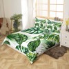 Erosebridal Palm Leaves Comforter Cover Monstera Banana Leaves Duvet Cover