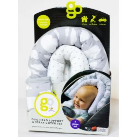 Goldbug GO by Goldbug Duo Head and Strap Cover Set 4 Piece Support Cloud and Stars - NEW