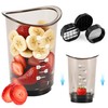 Fruits Slicer Cup,Fruit Slicing Cup with Removable Blade-Strawberry, Banana, Cucumber,