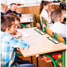 SICOHOME Name Tags - 36pc Self Adhesive Name Plates for Kids, Classroom & Kindergarten