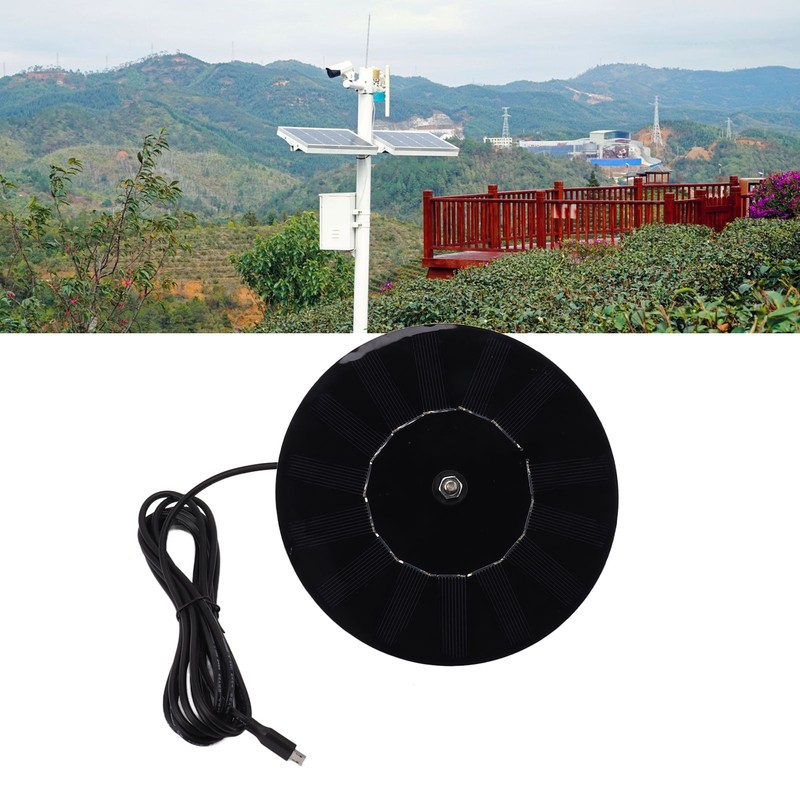 Solar Panel 10W 5V Efficient Conversion Waterproof Round Shape for
