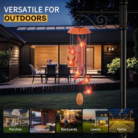 Cardinal Wind Chimes for Outside with 4 Music Aluminum Tubes,Cardinal Wind Chimes for Outside,Best Gifts for Mom Grandma Women Wife Aunt Sister, Unique Mobile Wind Chime, Garden Yard Decor