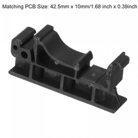 sourcing map PCB DIN Rail Mounting Bracket Carrier Clips, for 35mm DIN Rail Black, 10 Sets