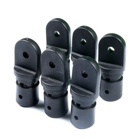 THORN Boat Bimini Fittings Top Cover Cap Eye End Nylon Black Pack of 6 Black, 3/4 Inch (Internal Version for 1" Tube)