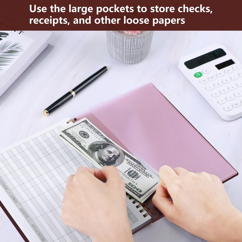 HAUTOCO Accounting Ledger Book A5 Horizontal Ledger Books for Small