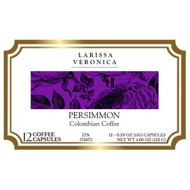 Persimmon Colombian Coffee (Single Serve K-Cup Pods) (Gourmet, Naturally Flavored, Whole Coffee Beans) (12 pods, ZIN: 574075)