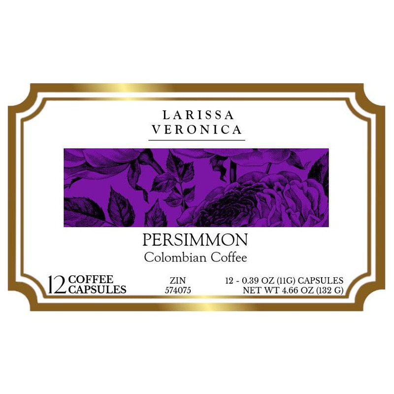 Persimmon Colombian Coffee (Single Serve K-Cup Pods) (Gourmet, Naturally Flavored,