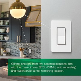 Lutron Sunnata On/Off Accessory Switch, only for use with Sunnata LED+ Dimmers, ST-AS-IV, Ivory