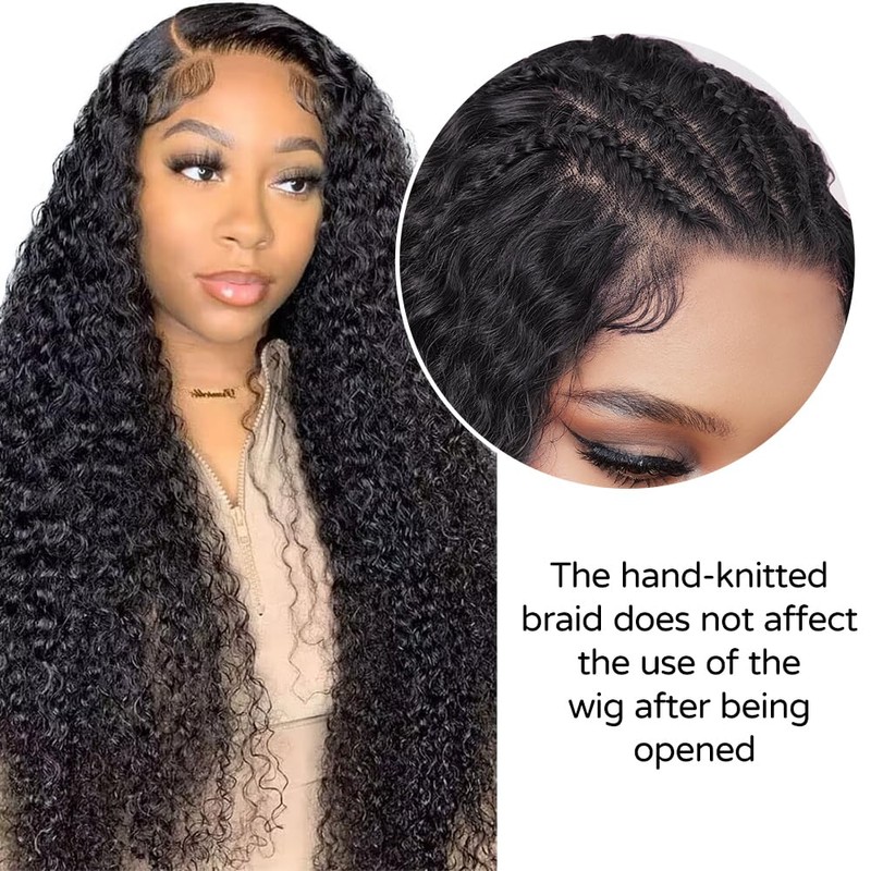 Sailk 13x6 Lace Front Wigs Human Hair Pre Plucked Braid
