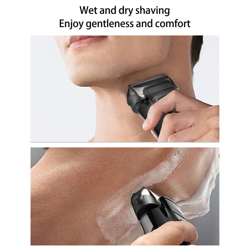 Men Cordless Electric Face Shaver Digital Display USB Rechargeable Washable