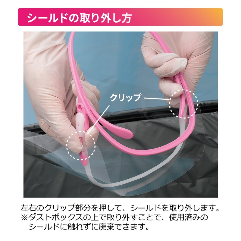 Midori Anzen VMS551(B) Face Shield, Look You, Main Unit, Blue