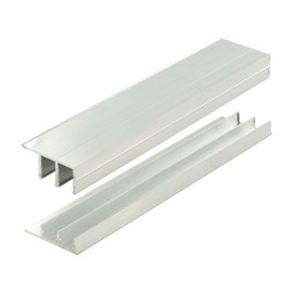 Outwater 36in Aluminum Sliding Door Track for 1/4in Wood Panels, Mill Finish