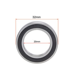 sourcing map Pack of 5 Deep Groove Ball Bearings Double Sealed 6804-2RS 20 mm x 32 mm x 7 mm Chrome Steel P6 (ABEC3)