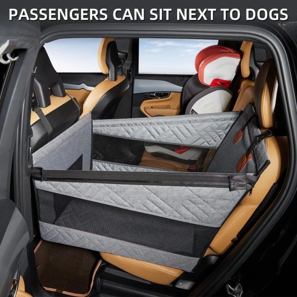 Unbranded Medium Large Dog Car Seat Travel Carrier with Breathable