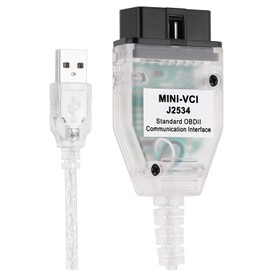 VCI J2534 Cable Fit for Toyota TIS Techstream V17.00.020 Latest Version, Car Diagnostic Tool Cable OBD2 Firmware V1.4.8, Scanner Adapter Diagnostic Cable Scan Tool Support Win XP WIN7 WIN10 32/64bit