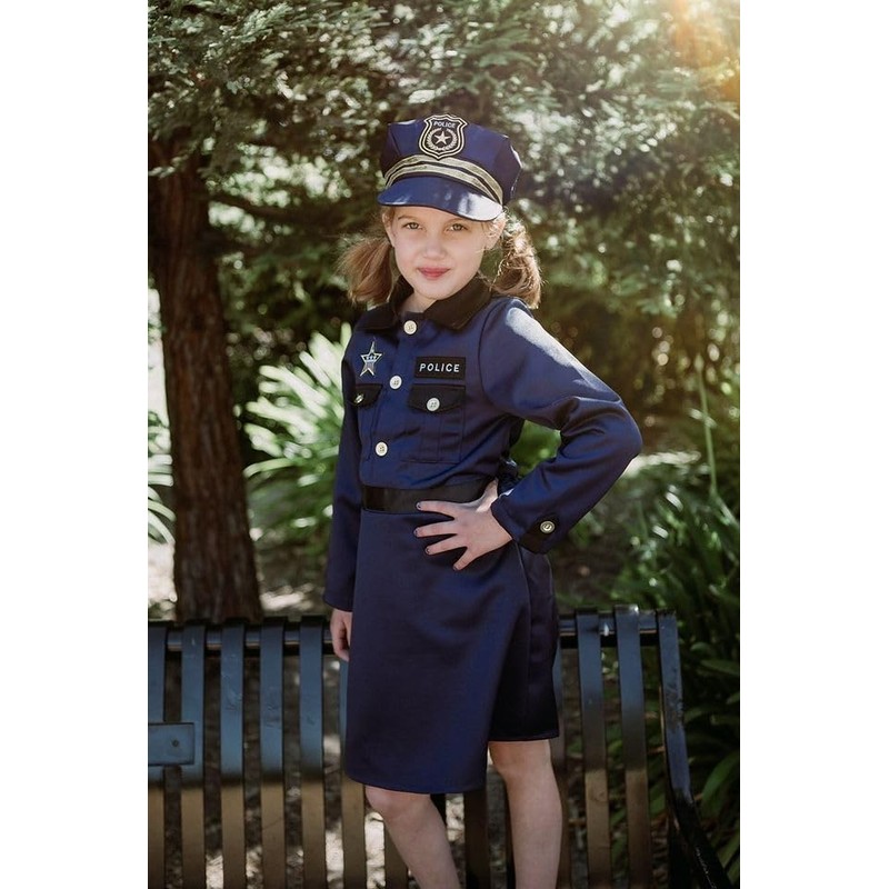 ReliBeauty Police Costume, for Children / Girls, with Accessories, 5-6