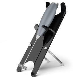 Acrylic Frother Stand for Milk Frother, Kitchen Milk Frother Wand Stand, Mini Foamer Holder, Handheld Foam Maker Support Stand, Whisk Drink Mixer Rack, Fits for Multiple Types of Handheld Frothers