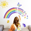 Condessacity Rainbow Large Stylish Wall Sticker Inspirational English Letter Bible
