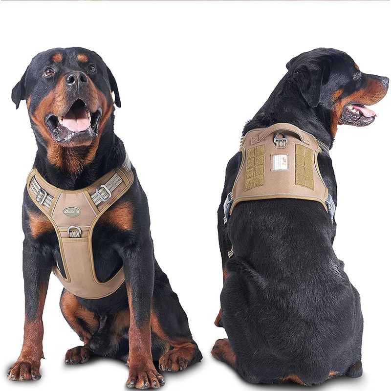 Tactical Dog Harness, for Hiking Training Military Service Dog Harness
